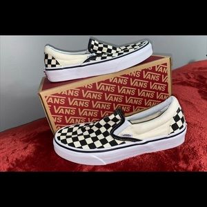 Women’s size 8 checkered slip on vans